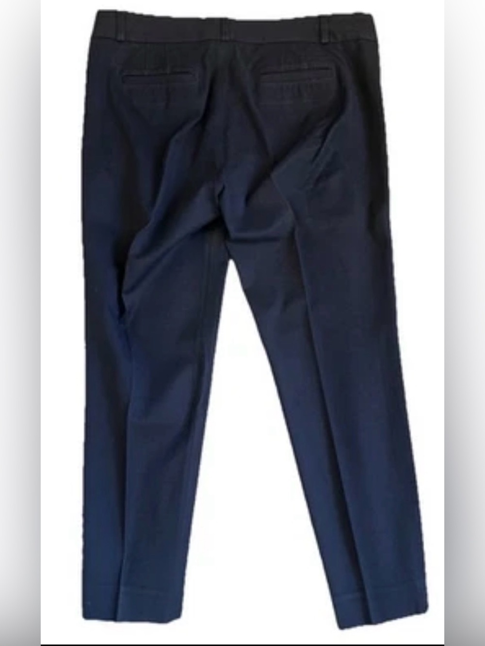 Banana Republic 10 Pants Navy Blue Sloan Slim Ankle Dress Work Cotton Blend $100 - Picture 3 of 7